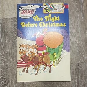 Vintage 1980s - The Night Before Christmas Coloring/Paint Book 🎄🎅